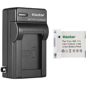 شاحن بطارية الجدار Kastar AC متوافق مع Canon PowerShot A2600 A2600 IS ، PowerShot A3400 A3400 IS ، PowerShot A3500 A3500 IS ، PowerShot A4000 A4000 IS ، PowerShot A4050 A4050 IS Cameras