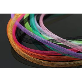 9 pcs Assorted Plain Colors&Sizes 6mm/8mm Mylar Tinsel Mesh Tube 1m Length Fly Tying Materials