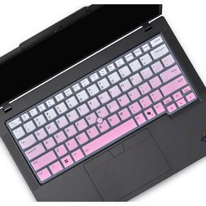 Keyboard Cover Skin Compatible with Lenovo Thinkpad T14 T14s P14s L14 Gen 5, Lenovo Thinkpad T14s Gen 6 14 Inch Laptop Keyboard Protector - Gradual Pink