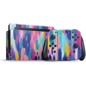 Skinit Decal Gaming Skin Compatible with Nintendo Switch Bundle - Officially Licensed Pink Hair Anime Gamer Girl by Ivy Dolamore Design