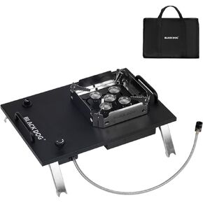 Naturehike Blackdog Camping Stove,IGT portable Gas stove,7200w/24500Btu,Windproof flap,Electronic ignition,Fire power adjustment,Backpacking,Folding,Compatible with ISOBUTANE