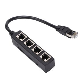 Ethernet Cable Splitter Port Rj45 4 Rj45 Splitter Adapter 1 to 4 Port Smooth Powerline Network Adapters Excellent Connection Network Cable Adapter