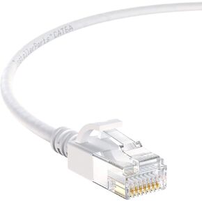 InstallerParts (10 Pack Ethernet Cable CAT6 28AWG Booted Slim Cable 5 FT Blue - Professional Series - 10Gigabit/Sec Network/High Speed Internet Cable, 550MHZ