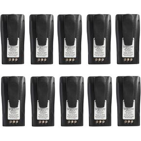 10 Pack NNTN4497CR NNTN4497DR NNTN4496 7.4V 2600mAh Li-ion Battery for CP200 CP200XLS CP200D PR400 CP040 CP140 CP150 CP160 CP180 CP250 CP380 EP450 PR400 DEP450 GP3188 GP3688 Radio with Belt Clip