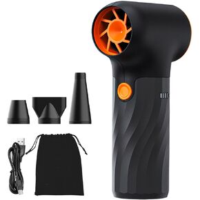 Electric Air Duster, 130,000 RPM High-Speed Compressed Air Duster, Rechargeable Portable Cordless Air Blower 3 Gear Mini Turbo Fan Jet Dry Blower with Non-Slip Handle for PC Car Electronics Cleaning in Saudi Arabia