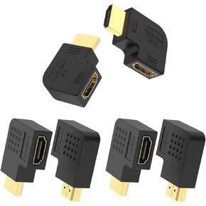 VCE 4-Pack 4K & 2-Pack 8K HDMI Flat Right Angle Adapters Bundle