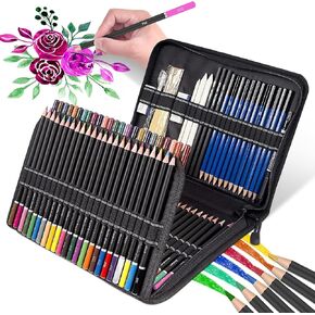 Tensine 146PCS Art Supplies Drawing Kit, Pencils for Sketching - Include Colored, Graphite, Metallic, Charcoal Pencil, Ideal Gift Beginners & Professional Artists Teens Adults, 145 Piece Set in Saudi Arabia