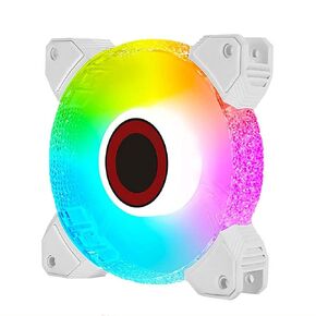 Cooling Fan Fast Cooling Anti-Vibration Cool ARGB Light 7-Blade 12cm Computer Radiator for Motherboard(Gray)