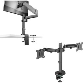 WALI Dual Monitor Mount, Monitor Arm Fits 2 Screens up to 32 inch, Dual Monitor Stand for Desk 19.8 lbs
