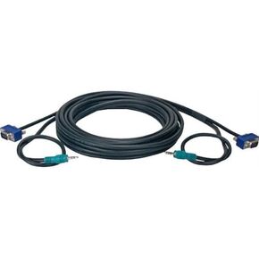 25' High Performance Ultrathin Vga/Qxga Hdtv/Hd15 Cable with Audio