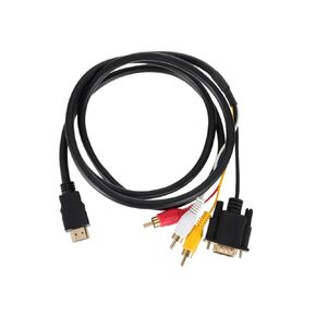1pc to Cable Audio Video Adapter for Home Office Connects Tv DVD and Computer Supports Multiple Devices