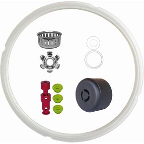 10PCS Replacement Parts for Instant Pot Pro/Pro Plus 6 QT, Duo Evo Plus 6 QT, Steam Release Handle, Sealing Ring, Float Valve W/Silicone Cap and Anti-Block Shield By Pnltae