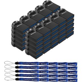 SanDisk Ultra Fit USB 3.1 16GB Flash Drive (50 Pack) High Speed, Small, Low Profile Pen Drives for Computer or Laptop Storage (SDCZ430-016G-G46) Bundle with (25) Everything But Stromboli Lanyards