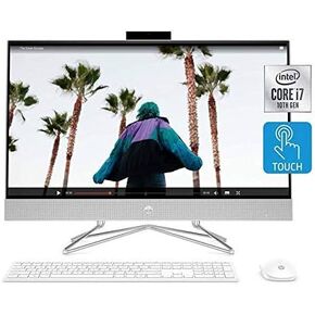 HP Pavilion 27 Touch Desktop 2TB SSD 32GB RAM Win 10 Pro (Intel 10th gen Quad Core CPU and Turbo Boost to 4.90GHz, 32 GB RAM, 2 TB SSD, 27-inch FullHD Touchscreen, Win 10 Pro) PC Computer All-in-One