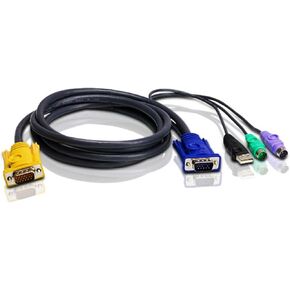 Aten 2L-5303UP 10 قدم PS/2-USB KVM كابل لمحول KVM