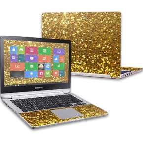 MightySkins Skin Compatible with Samsung Notebook 7 Spin 13.3" (2016) – Gold Dazzle | Protective, Durable, and Unique Vinyl wrap Cover | Easy to Apply, Remove, and Change Styles | Made in The USA