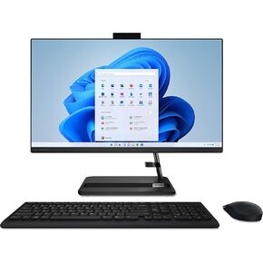 Lenovo IdeaCentre AIO 3 AMD All-in-One Computer, 24" FHD Display, Ryzen 5 5500U, 16GB RAM, 512GB SSD, DVD RW Drive, Windows 11 (Renewed)