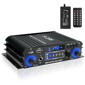 4 Channel Stereo Receivers Audio Home Amplifier Bluetooth 5.0, RMS 50Wx4 Max 1200W HiFi Power Amplifier, USB/SD/FM, Class D Home Audio Receiver for Home Theate