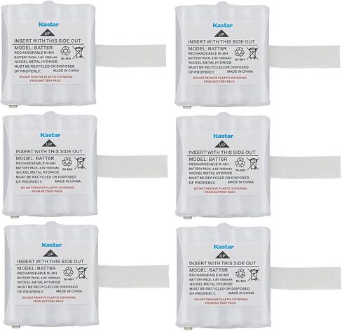 KASTAR 2-PACK BATT6R بطارية 4.8 فولت 1000 مللي أمبير في الساعة استبدال Midland Batt-6R ، Batt6R ، AVP-8 ، AVP8 ، LXT-112 ، LXT112 ، LXT-276 ، LXT276 ، LXT-300 ، LXT-314 ، LXT-317 ، LXT-318 ، LXT-319 ، LXT-320 ، LXT-322 ، LXT-322 ، LXT-320 ، LXT-323 in Kuwait