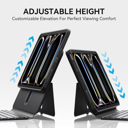 حالة لوحة المفاتيح اللاسلكية لـ iPad Pro12.9-in (1-4 Gen) و iPad Air 13-In. (M3/M2) ، 360 ° Dotting Folio Folio Case w/touchpad ، مفاتيح الإضاءة الخلفية ، حامل قلم رصاص ، لوحة مفاتيح على طراز الكمبيوتر المحمول ، أبيض in Kuwait