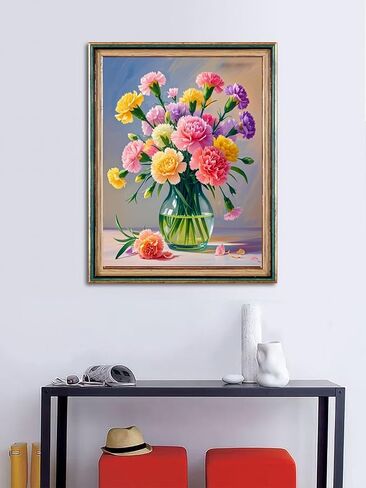 لوحة فنية من ACANDYL من قبل الرقم الطائر الطنان DIY لوحة زيتية من قبل عدد للأطفال البالغين والطلاب المبتدئين قماش اللوحة بواسطة الأرقام أكريليك زيت، فن الديكور الطائر الطنان 40.64 × 50.8 سم in Kuwait