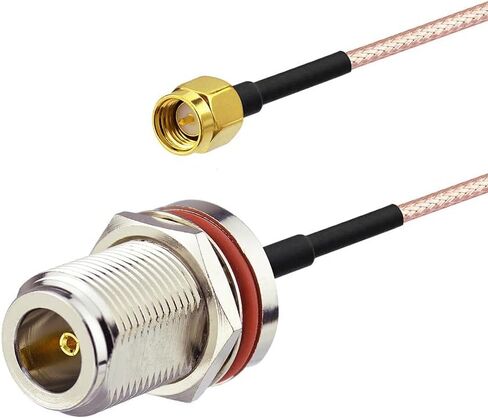 Superbat SMA to N Adapter Coaxial Cable 6inch (2Pcs) Low Loss RG316 SMA Male to N Female Bulkhead Coax Jumper for 3G/4G/LTE Lora Gateway Hotspot Radio ADS-B Receiver in Saudi Arabia