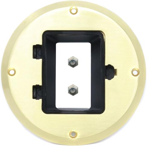 RiteAV 2 Coax Floor Box [Black] in Saudi Arabia