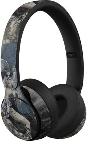 Skinit Decal Audio Skin Compatible with Beats Solo Pro - Officially Licensed Gothic Queen with Silver Dragon by Nene Thomas Design in Kuwait
