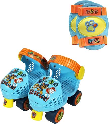 PlayWheels Blaze and the Monster Machines Kids Roller Skates with Knee Pads - Childrens Adjustable Skates - Junior Size 6-12 in Kuwait