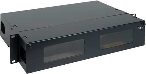 ICC 2U Fiber Optic Rack Mount Enclosure with Staggered Mounting Slots - 8 Slots for ICC Adapter Panels or Cassettes (Sold Separately), Supports up to 192 Fibers, Fits 19-Inch Racks, ICFORE82RM in Kuwait