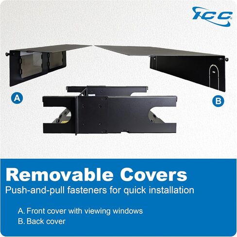 ICC 2U Fiber Optic Rack Mount Enclosure with Staggered Mounting Slots - 8 Slots for ICC Adapter Panels or Cassettes (Sold Separately), Supports up to 192 Fibers, Fits 19-Inch Racks, ICFORE82RM in Kuwait