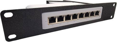 10 "MOUNT RACK MOUNT متوافق مع UniFi Lite 8 Poe Switch Ubiquiti USW-Lite-8-Poe 52W (أسود) in Kuwait