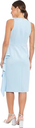 London Times Sleeveless V-Neck Cascade Ruffle Detail | Cocktail Dresses for Women in Saudi Arabia
