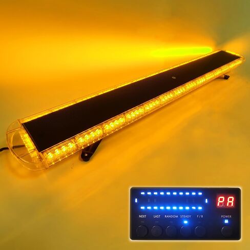 Black Aluminium Case 12V - 24V 53" 108 LED Amber LightBar Emergency LightBar Warning LightBar Recovery Rescue Beacon LightBar Wrecker Flashing LightBar in Saudi Arabia