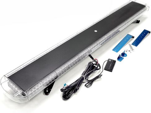 Black Aluminium Case 12V - 24V 53" 108 LED Amber LightBar Emergency LightBar Warning LightBar Recovery Rescue Beacon LightBar Wrecker Flashing LightBar in Saudi Arabia