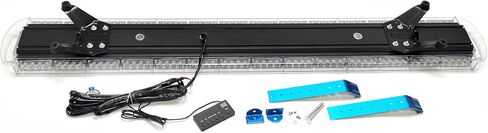 Black Aluminium Case 12V - 24V 53" 108 LED Amber LightBar Emergency LightBar Warning LightBar Recovery Rescue Beacon LightBar Wrecker Flashing LightBar in Saudi Arabia