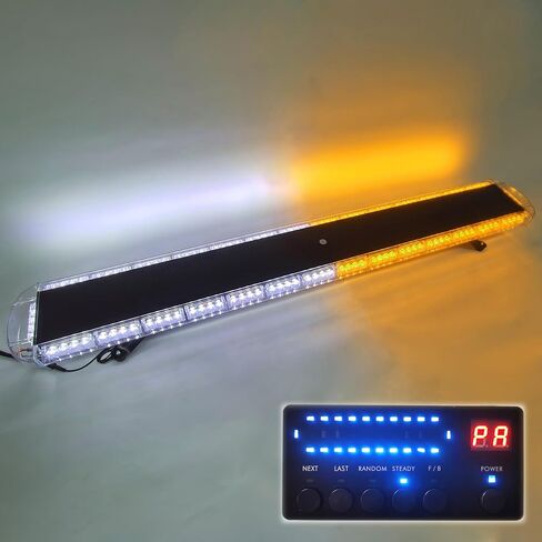 Black Aluminium Case 12V - 24V 53" 108 LED Amber LightBar Emergency LightBar Warning LightBar Recovery Rescue Beacon LightBar Wrecker Flashing LightBar in Saudi Arabia