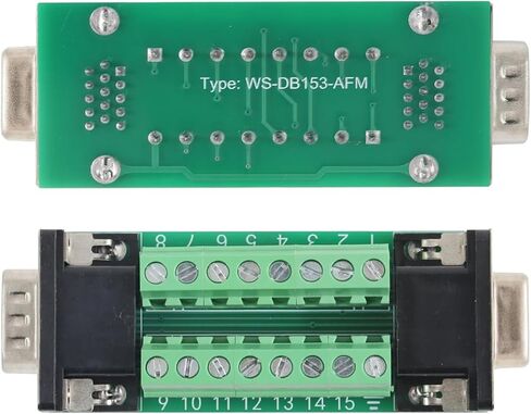 2PCS VGA 3Row 15Pin Male to Female Breakout Board, RS232 D-SUB Serial to 15pin Serial Solderless Port Terminal Gender Changer Connector in Saudi Arabia