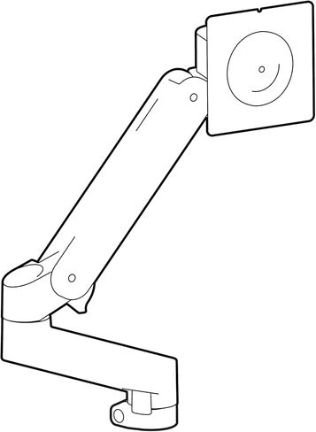 طقم توسيع ذراع Ergotron-LX Pro Monitor-الإضافية لـ LX Pro Desk and Wall Monitor Arms-رمادي داكن in Kuwait