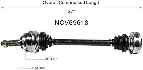 GSP NCV69618 CV Axle Shaft Assembly - Right Rear (Passenger Side) in Saudi Arabia