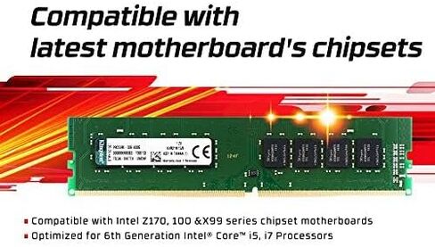 Kingston Technology KVR26N19D8 / 16 VALUERAM - DDR4-16 GB - DIMM 288 -PIN - 2666 MHz / PC4-21300 - CL19-1.2 V - غير محدد - غير مكعب - in Kuwait
