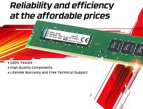 Kingston Technology KVR26N19D8 / 16 VALUERAM - DDR4-16 GB - DIMM 288 -PIN - 2666 MHz / PC4-21300 - CL19-1.2 V - غير محدد - غير مكعب - in Kuwait