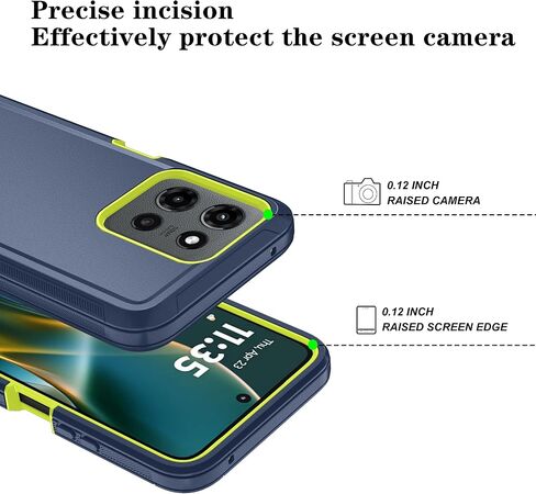 Qinmay Phone Case for Motorola Moto G 5G 2025/Moto G Play 5G 2025 Case with HD Screen Protector, Heavy Duty Shockproof & Dropproof 3-Layer Cover Phone Case,WineRedPink in Kuwait