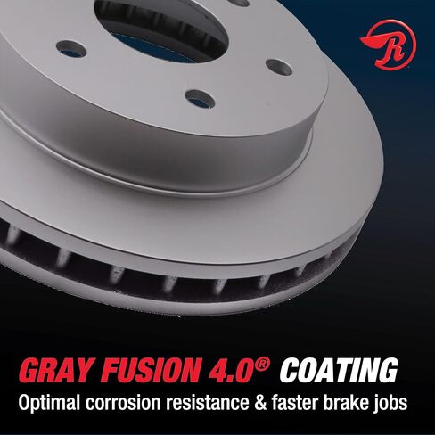 Raybestos Element3 Replacement Front Disc Brake Rotor - Rust Prevention Technology Coating Stands Up to Rain, Salt and Snow - For Select Year Lexus, Pontiac, Scion and Toyota Models (980470FZN) in Kuwait