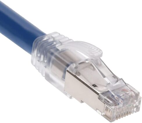 RJ45 CAT.8 Shielded Plug Connector 50Micron 3prong with Clear Boot, Cat 8 Crimp Connector for Solid and Stranded 22-26AWG Cat.8 Wire (20pack) in Kuwait
