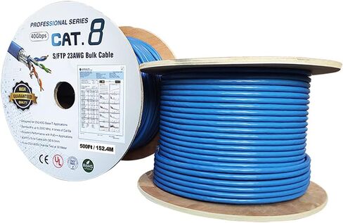 RJ45 CAT.8 Shielded Plug Connector 50Micron 3prong with Clear Boot, Cat 8 Crimp Connector for Solid and Stranded 22-26AWG Cat.8 Wire (20pack) in Kuwait
