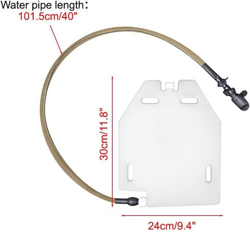 DONGKER Training Hydration Case,1.5L Leakproof Water Panel Plate Carrier with Detachable Tube & Manual Control Spout Switch for Bladder Hydration Pack in Saudi Arabia