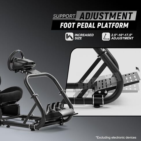 Marada Driving Simulator Cockpit with Seat Pro Steering Wheel Stand fit for Logitech G29 G920 G923,Thrustmaster T300,Fanatec, Racing Simulator, Without Wheel Pedal Handbrake Shift in Saudi Arabia