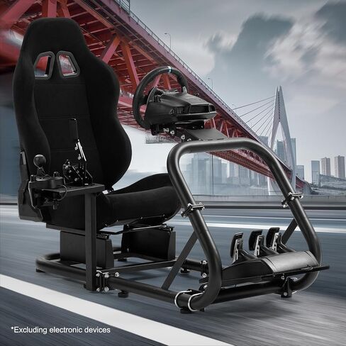 Marada Driving Simulator Cockpit with Seat Pro Steering Wheel Stand fit for Logitech G29 G920 G923,Thrustmaster T300,Fanatec, Racing Simulator, Without Wheel Pedal Handbrake Shift in Saudi Arabia