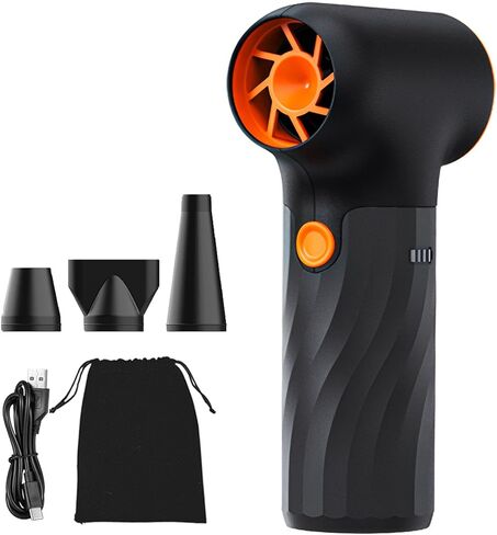 Electric Air Duster, 130,000 RPM High-Speed Compressed Air Duster, Rechargeable Portable Cordless Air Blower 3 Gear Mini Turbo Fan Jet Dry Blower with Non-Slip Handle for PC Car Electronics Cleaning in Saudi Arabia